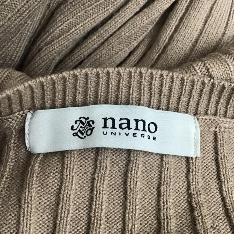 ナノユニバース nano・universe ワンピース ロングスカート ニットワンピース 長袖 リブ 38 無地 ベージュ / ベージュ /  レディース USED 古着 中古 10114772