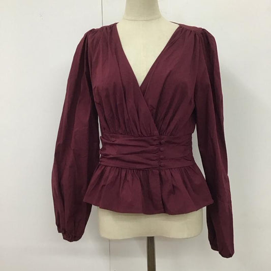 ロイヤルパーティー ROYAL PARTY カットソー 長袖 7483-671-8 カシュクール ペプラム FREE 無地 紫 / パープル /  レディース USED 古着 中古 10120052