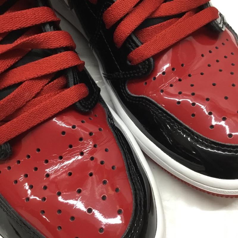 ナイキ NIKE スニーカー スニーカー 555088-063 AIR JORDAN 1 RETRO HIGH OG 27.5cm 27.5cm ロゴ、文字 黒 / ブラック / X 赤 / レッド /  メンズ USED 古着 中古 10121846