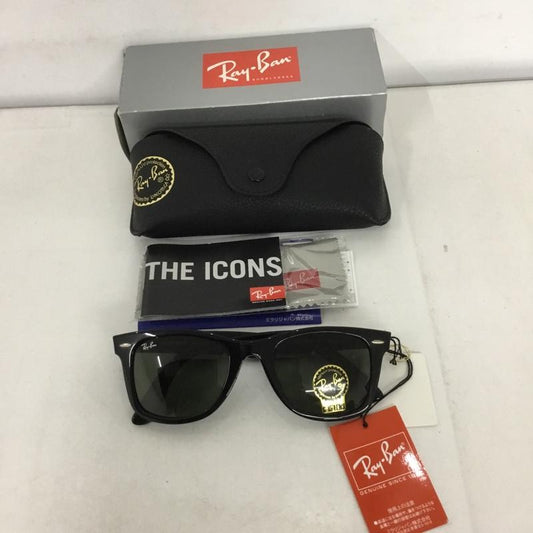 レイバン Ray-Ban めがね・サングラス サングラス RB2140-F WAYFARER カラーレンズ ケース付き ロゴ、文字 黒 / ブラック /  メンズ USED 古着 中古 10129414