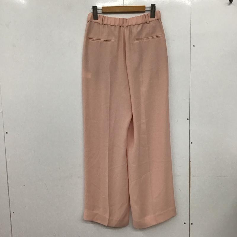 ユナイテッドアローズ UNITED ARROWS パンツ スラックス 1514-199-5332 ポリエステル 2タック ワイドパンツ 38 無地 桃 / ピンク /  レディース USED 古着 中古 10147041