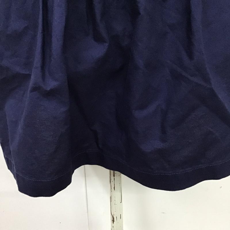 ラルフローレン RALPHLAUREN スカート ミニスカート コットン ギャザー XL ワンポイント 紺 / ネイビー /  レディース USED 古着 中古 10118745