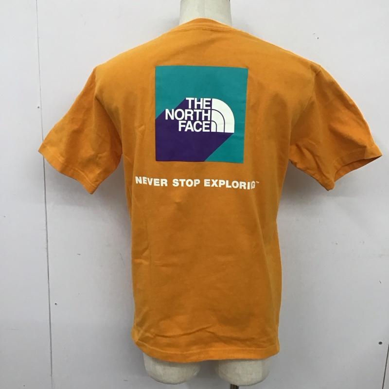 ザノースフェイス THE NORTH FACE Tシャツ 半袖 nt32010 Tシャツ プリントTシャツ クルーネックカットソー M ロゴ、文字 橙 / オレンジ /  メンズ USED 古着 中古 10125298