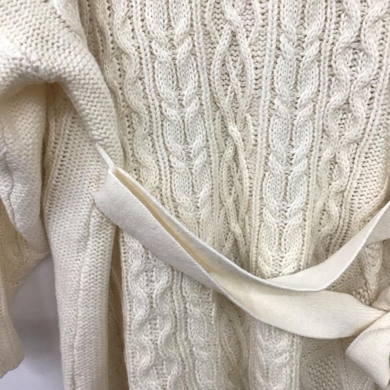 ニコアンド niko and... カーディガン 長袖 長袖ニットカーディガン 前開ニット ロングカーディガン 4 総柄 アイボリー / アイボリー /  レディース USED 古着 中古 10147046