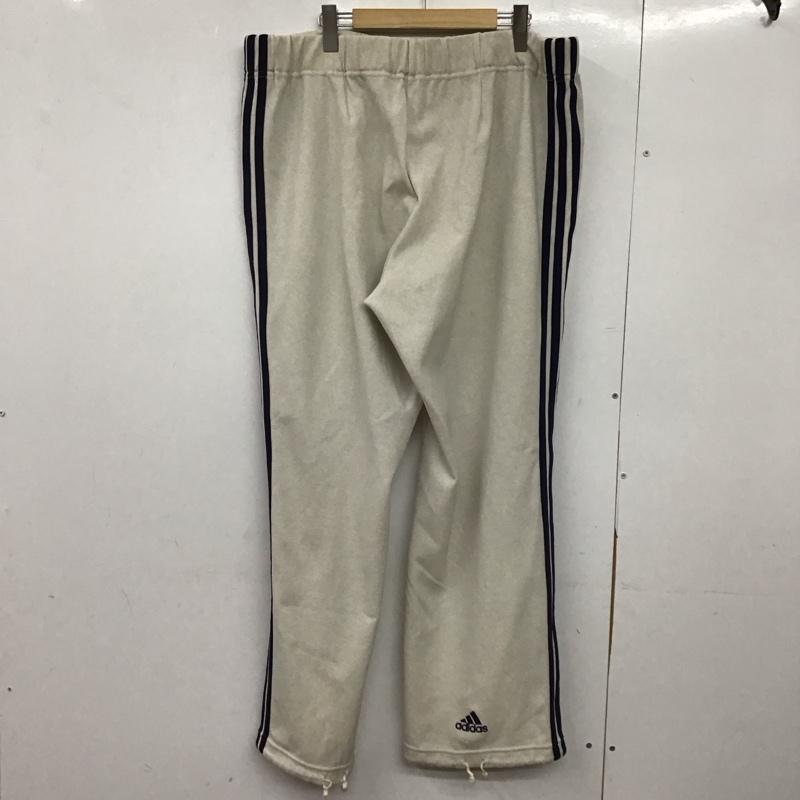 アディダス adidas パンツ ワークパンツ、ペインターパンツ ワークパンツ ワイドパンツ カジュアルパンツ ジャージ ロゴ、文字 アイボリー / アイボリー /  メンズ USED 古着 中古 10150607