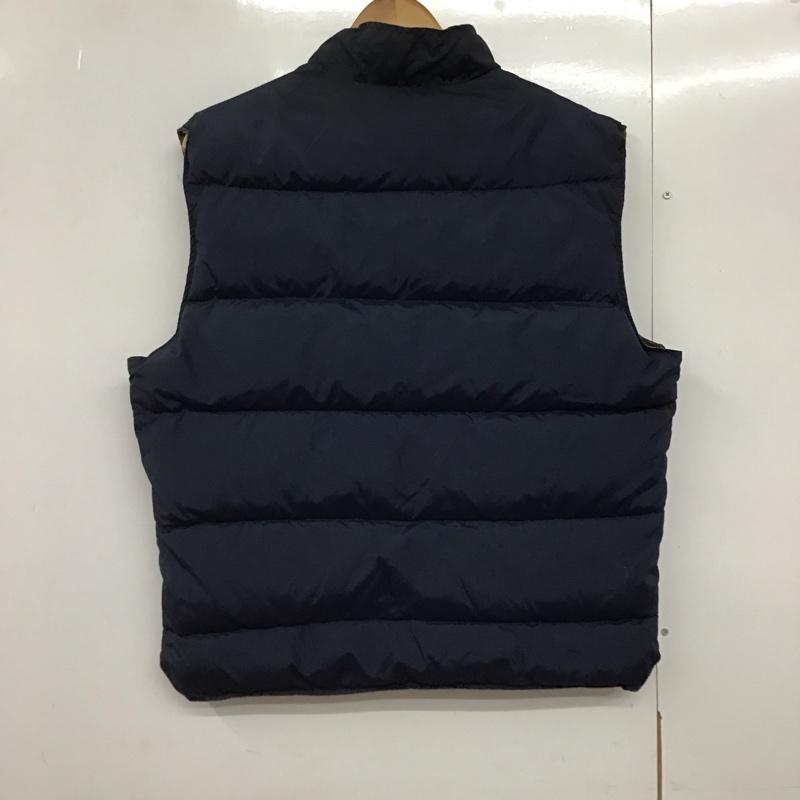 ショット schott ベスト ベスト ダウンベスト ノースリーブ 前ボタン M 無地 紺 / ネイビー /  メンズ USED 古着 中古 10142440