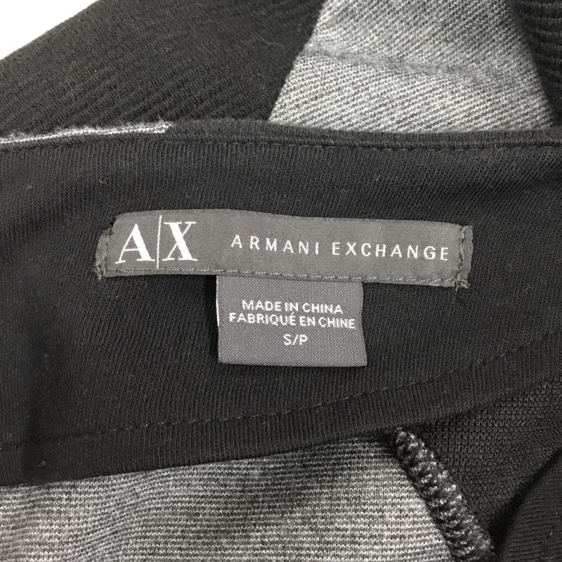アルマーニエクスチェンジ ARMANI EXCHANGE ワンピース ひざ丈スカート 半袖 バックファスナー S 無地 黒 / ブラック / X 灰 / グレー /  レディース USED 古着 中古 10107336