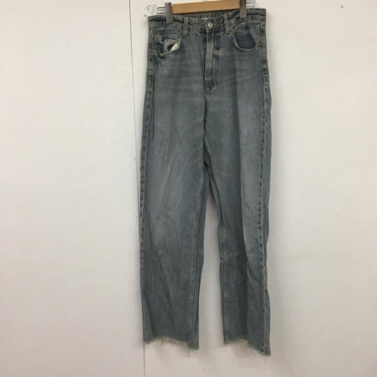 ザラ ZARA パンツ デニム、ジーンズ デニムパンツ ワイドパンツ カジュアルパンツ 38 無地 インディゴ / インディゴ /  レディース USED 古着 中古 10128932