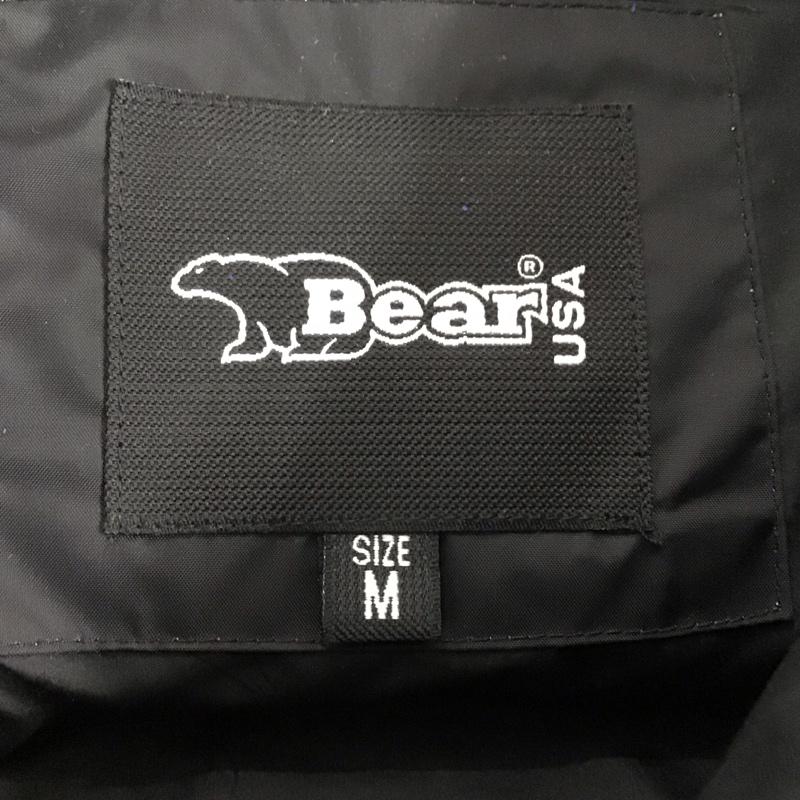 ベアー Bear USA ジャケット、上着 ダウンジャケット ジップアップダウンジャケット アウター スタンドネック M ロゴ、文字 黒 / ブラック /  メンズ USED 古着 中古 10138708