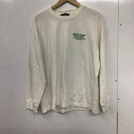ザラ ZARA Tシャツ 長袖 M ロゴ、文字 X 刺繍 白 / ホワイト /  レディース USED 古着 中古 10133792