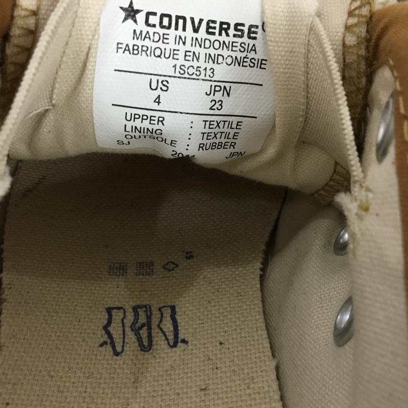 コンバース CONVERSE スニーカー スニーカー 1SC513 ロゴBD スリップ OX 23cm 23.0cm ロゴ、文字 ベージュ / ベージュ /  レディース USED 古着 中古 10132021