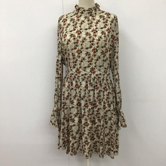 アルシーヴ archives ワンピース ひざ丈スカート スタンドネック 長袖 M 花柄 マルチカラー / マルチカラー /  レディース USED 古着 中古 10112363