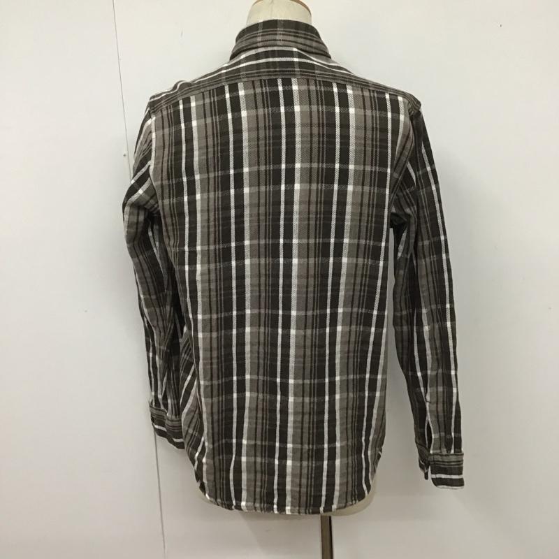 アヴィレックス AVIREX シャツ、ブラウス 長袖 長袖 M チェック 茶 / ブラウン /  メンズ USED 古着 中古 10109308
