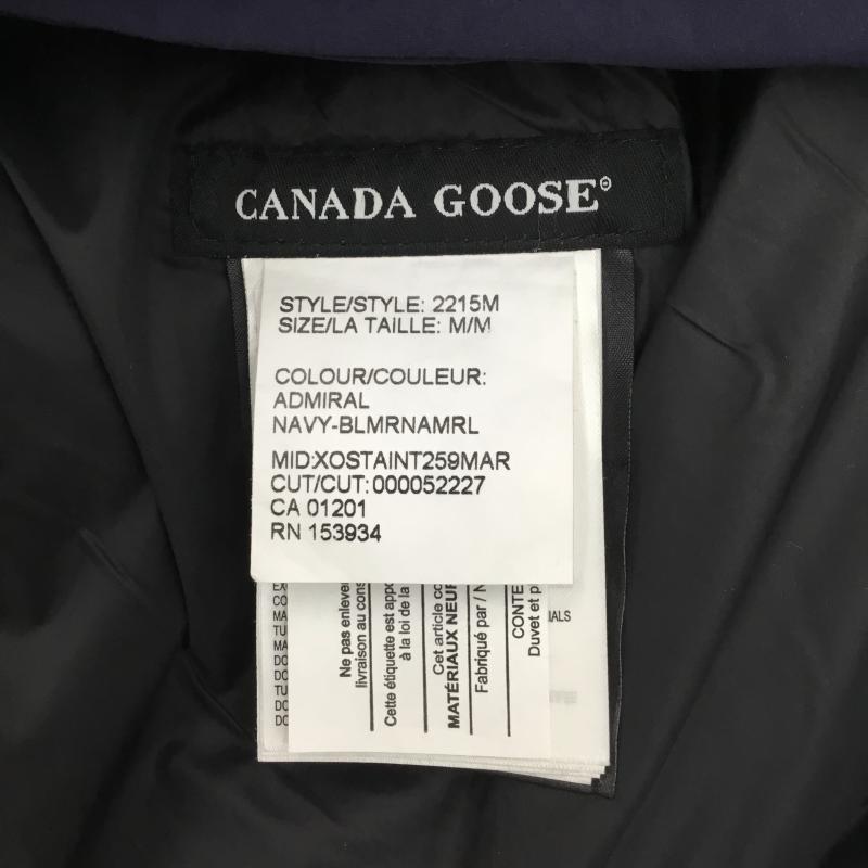 カナダグース CANADA GOOSE ジャケット、上着 ダウンジャケット BRETON COAT　2215M　カナダグース M ロゴ、文字 X ワンポイント 紺 / ネイビー /  メンズ USED 古着 中古 10116036