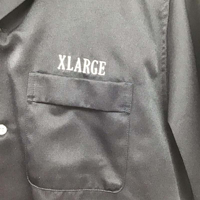 エクストララージ XLARGE シャツ、ブラウス 半袖 半袖シャツ 刺繍シャツ ポケットシャツ カラーシャツ M ロゴ、文字 紺 / ネイビー /  メンズ USED 古着 中古 10133263