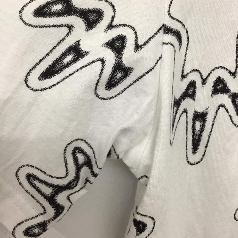 アディダス adidas Tシャツ 半袖 半袖カットソー プリントTシャツ クルーネックカットソー M プリント 白 / ホワイト /  メンズ USED 古着 中古 10133702