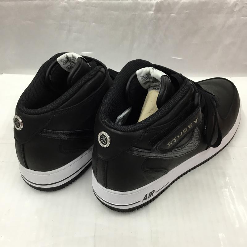 ナイキ NIKE スニーカー スニーカー DJ7840-001 AIR FORCE 1 07 MID SP STUSSY 29cm 箱有 29.0cm ロゴ、文字 黒 / ブラック / X 白 / ホワイト /  メンズ USED 古着 中古 10106044