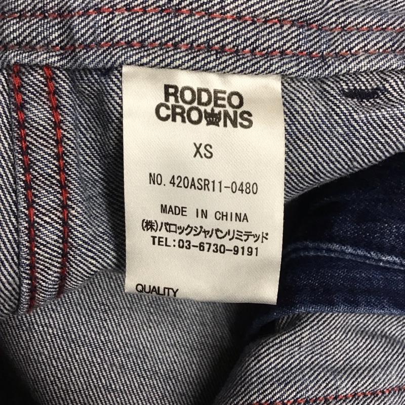 ロデオクラウンズ Rodeo Crowns スカート ひざ丈スカート フロントボタン デニム XS 無地 インディゴ / インディゴ /  レディース USED 古着 中古 10114882