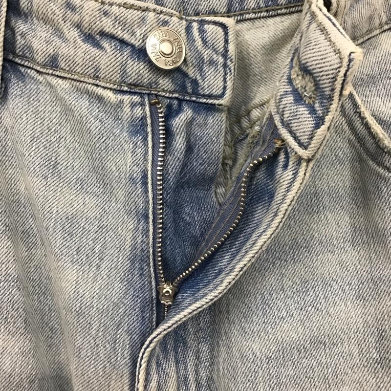 ザラ ZARA パンツ デニム、ジーンズ デニムパンツ ストレートパンツ ワイドパンツ カジュアルパンツ 38 無地 インディゴ / インディゴ /  レディース USED 古着 中古 10116421