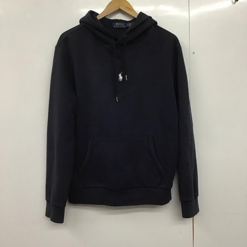 ポロラルフローレン POLO RALPH LAUREN パーカー 長袖 長袖パーカー プルオーバーパーカー スウェット M ロゴ、文字 紺 / ネイビー /  メンズ USED 古着 中古 10141758