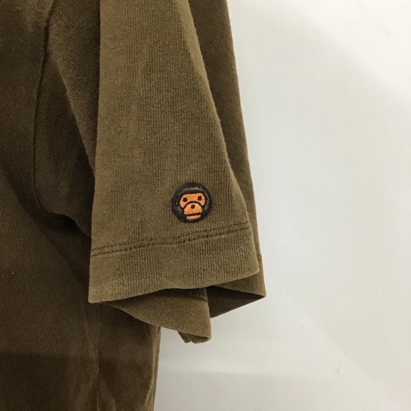 アベイシングエイプ A BATHING APE Tシャツ 半袖 半袖カットソー プリントTシャツ クルーネックカットソー M プリント 茶 / ブラウン /  メンズ USED 古着 中古 10116560