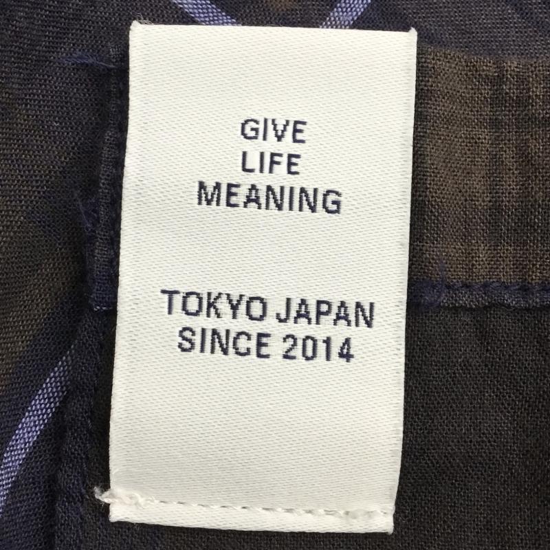 ディセンダント DESCENDANT シャツ、ブラウス 長袖 3 チェック 青 / ブルー /  メンズ USED 古着 中古 10134792