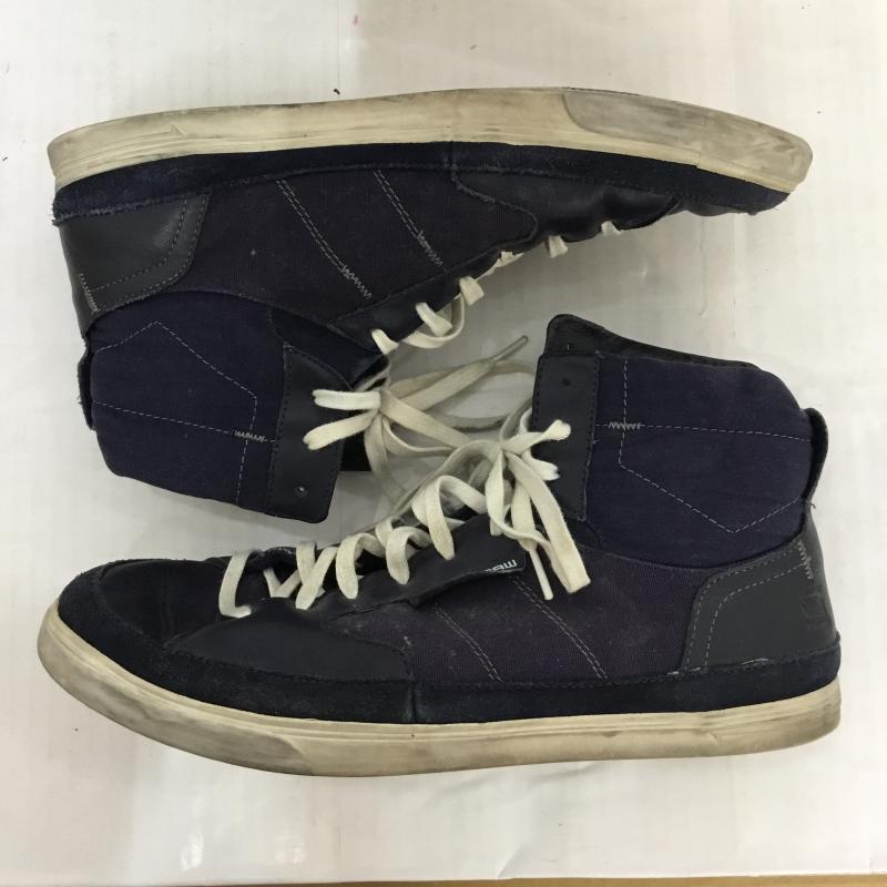 ジースターロゥ G-STAR RAW スニーカー スニーカー US10 箱無 US：10 無地 白 / ホワイト / X 紺 / ネイビー /  メンズ USED 古着 中古 10045072