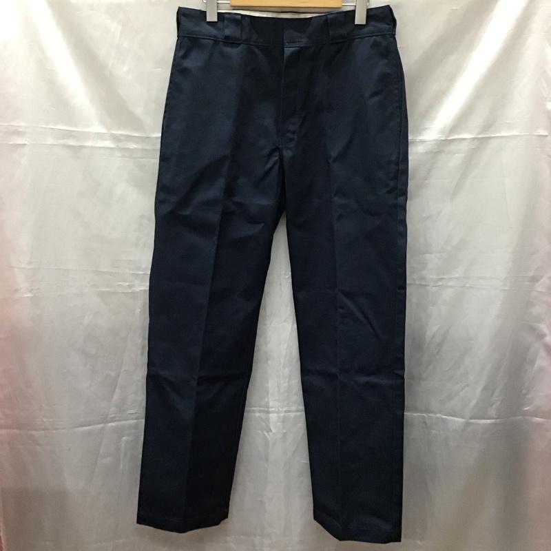 ディッキーズ Dickies パンツ ワークパンツ、ペインターパンツ ワークパンツ カジュアルパンツ ワイドパンツ センタータックパンツ 32インチ 無地 紺 / ネイビー /  メンズ USED 古着 中古 10110987