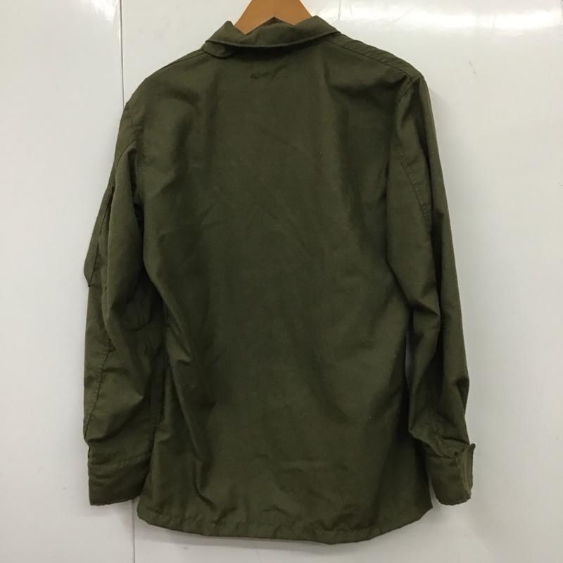 ミリタリー ミリタリー ジャケット、上着 ジャケット、ブレザー ミリタリージャケット ジップアップジャケット アメリカ製 ヘリクルーシャツ S ロゴ、文字 カーキ / カーキ /  メンズ USED 古着 中古 10132426