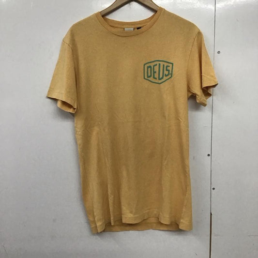 デウスエクスマキナ DEUS EX MACHINA Tシャツ 半袖 S ロゴ、文字 橙 / オレンジ /  メンズ USED 古着 中古 10141112