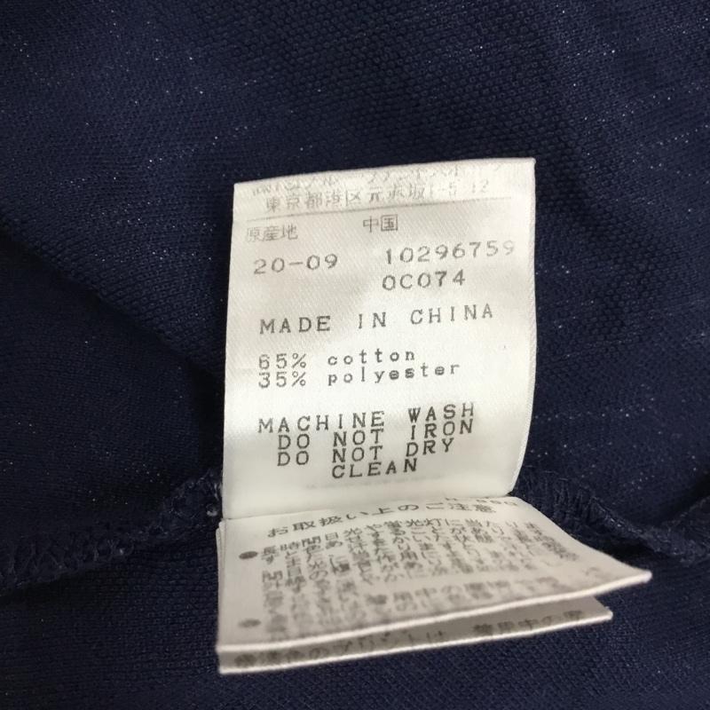 ニューバランス New Balance ポロシャツ 半袖 半袖ポロシャツ カラーシャツ 半袖カットソー 4 プリント 紺 / ネイビー /  メンズ USED 古着 中古 10116153