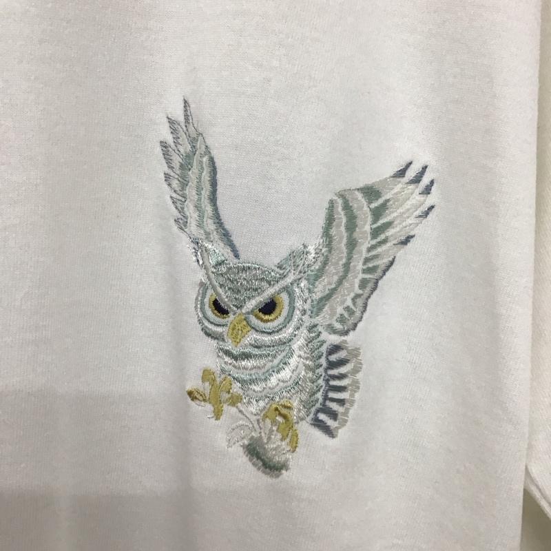 アレフルード A(LeFRUDE)E Tシャツ 半袖 半袖カットソー プリントTシャツ クルーネックカットソー M ロゴ、文字 白 / ホワイト /  メンズ USED 古着 中古 10139036