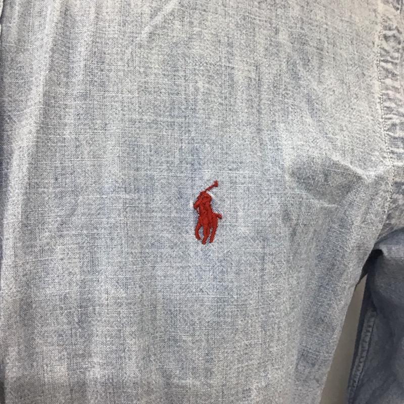 ラルフローレン RALPHLAUREN シャツ、ブラウス 長袖 長袖シャツ カラーシャツ ポケットシャツ 長袖カットソー デニムシャツ M ロゴ、文字 インディゴ / インディゴ /  メンズ USED 古着 中古 10124490