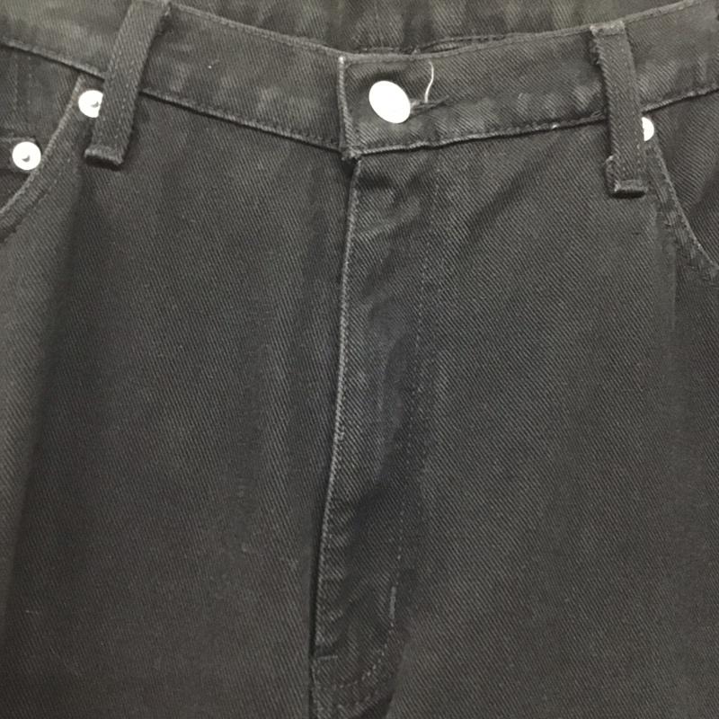 ポロジーンズカンパニー POLO JEANS COMPANY パンツ デニム、ジーンズ デニムパンツ ワイドパンツ カジュアルパンツ ストレッチパンツ 40 無地 黒 / ブラック /  メンズ USED 古着 中古 10145370