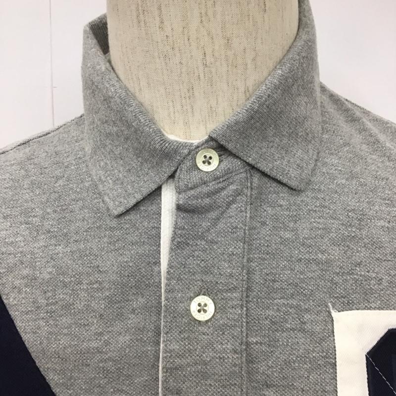 トミーヒルフィガー TOMMY HILFIGER ポロシャツ 半袖 C887855152-762 S ワンポイント 灰 / グレー / X 黄 / イエロー / X 紺 / ネイビー /  メンズ USED 古着 中古 10111567
