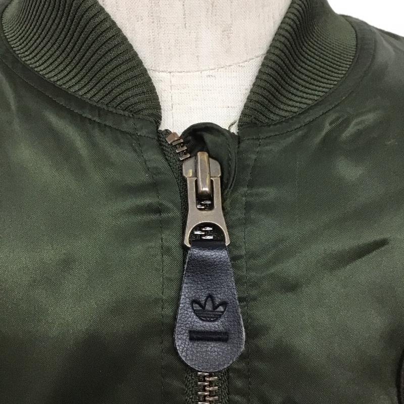 アディダスオリジナルス adidas originals ジャケット、上着 ジャンパー、ブルゾン br4033 adidasSatinMA-1JKTOriginals ジップアップジャケット スカジャン アウター L ロゴ、文字 カーキ / カーキ /  メンズ USED 古着 中古 10107000