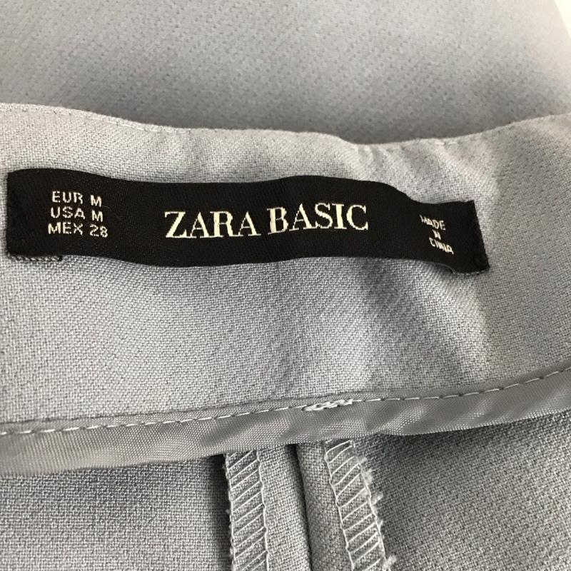 ザラベーシック ZARA BASIC パンツ スラックス スラックスパンツ ワイドパンツ カジュアルパンツ M 無地 水色 / ライトブルー /  レディース USED 古着 中古 10122537