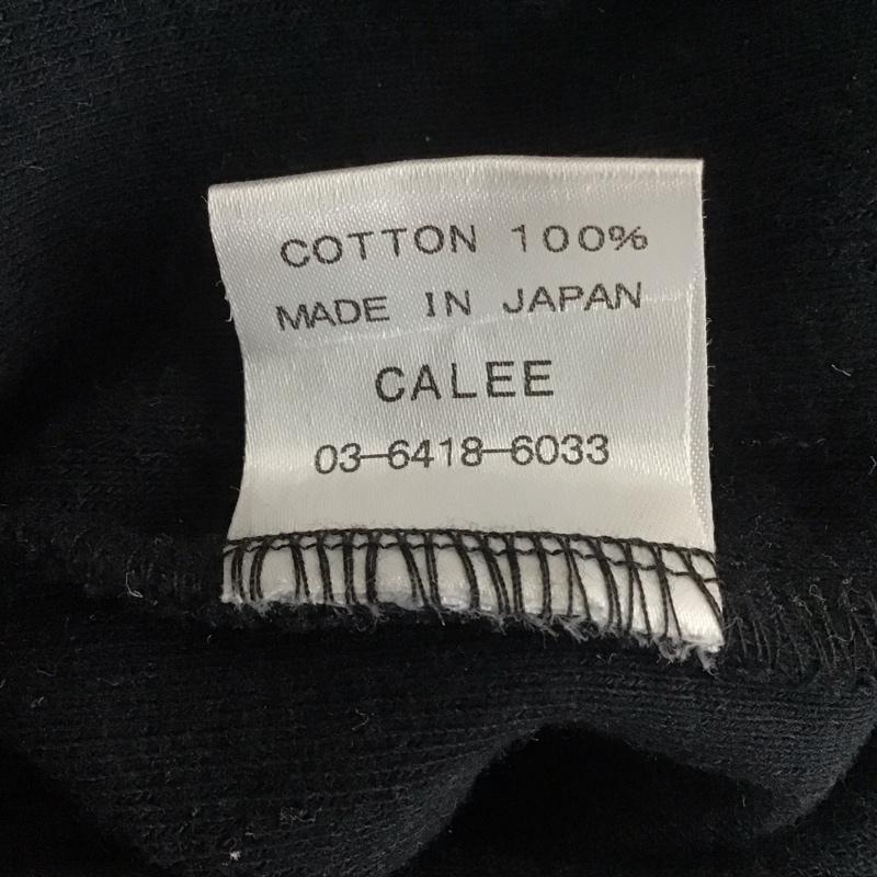 キャリー CALEE カットソー 長袖 長袖カットソー カラーシャツ 長袖ポロシャツ M ロゴ、文字 黒 / ブラック /  メンズ USED 古着 中古 10113116