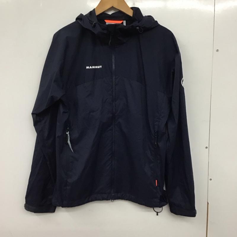 マムート Mammut ジャケット、上着 ジャンパー、ブルゾン 1012-00640 ウィンドブレーカー フーデッドジャケット L ロゴ、文字 紺 / ネイビー /  レディース USED 古着 中古 10140320