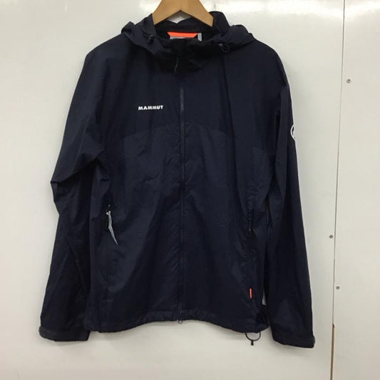 マムート Mammut ジャケット、上着 ジャンパー、ブルゾン 1012-00640 ウィンドブレーカー フーデッドジャケット L ロゴ、文字 紺 / ネイビー /  レディース USED 古着 中古 10140320