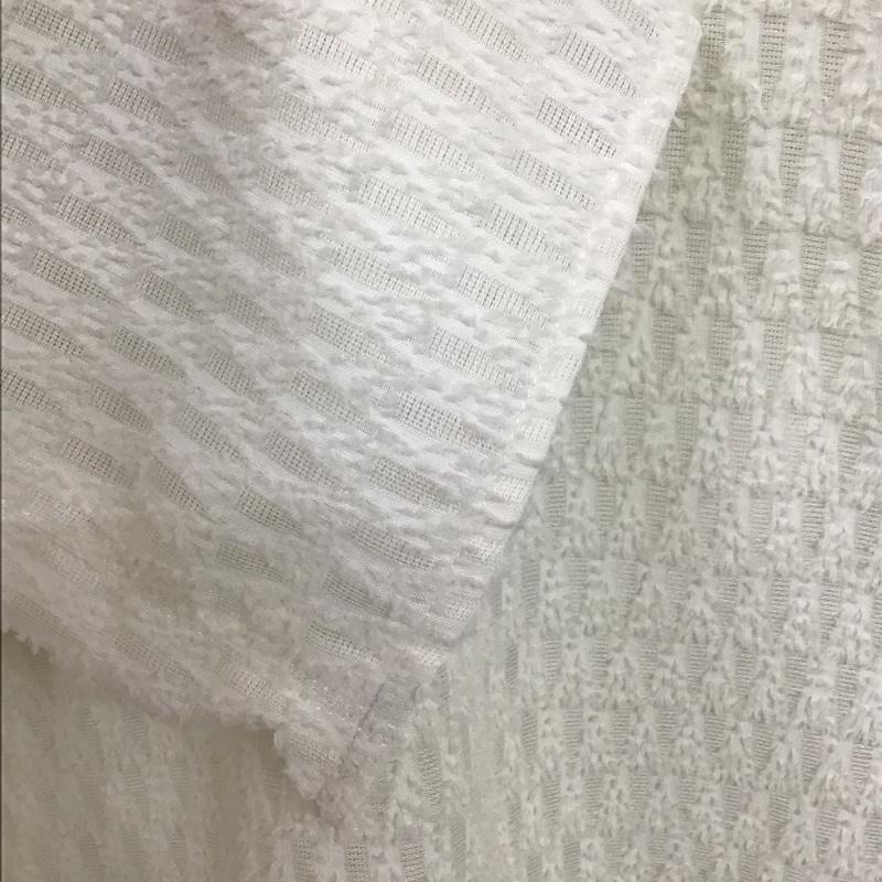 グリーンレーベルリラクシング green label relaxing シャツ、ブラウス 長袖 3511-162-1410 フリンジ ジャカード フレア ブラウス 無地 白 / ホワイト /  レディース USED 古着 中古 10136477