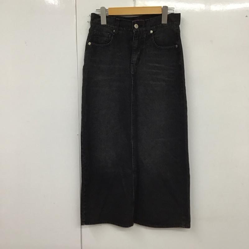 アーバンリサーチ URBAN RESEARCH スカート ロングスカート WH94-25M007 バックスリットデニムスカート S 無地 黒 / ブラック /  レディース USED 古着 中古 10129193