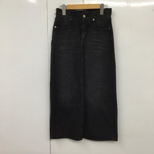 アーバンリサーチ URBAN RESEARCH スカート ロングスカート WH94-25M007 バックスリットデニムスカート S 無地 黒 / ブラック /  レディース USED 古着 中古 10129193