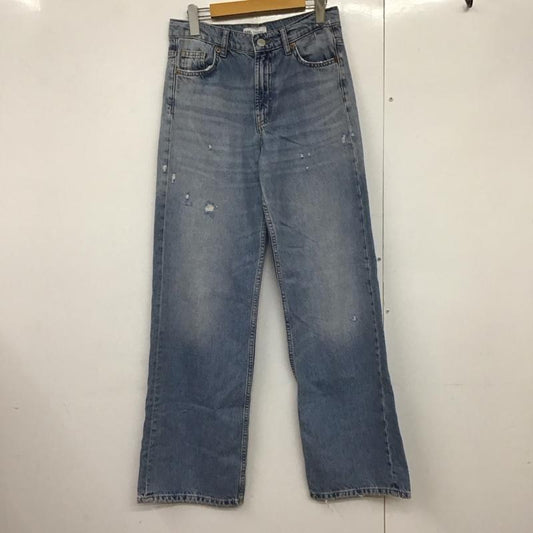 ザラ ZARA パンツ デニム、ジーンズ デニムパンツ ワイドパンツ カジュアルパンツ 34 無地 インディゴ / インディゴ /  レディース USED 古着 中古 10142720