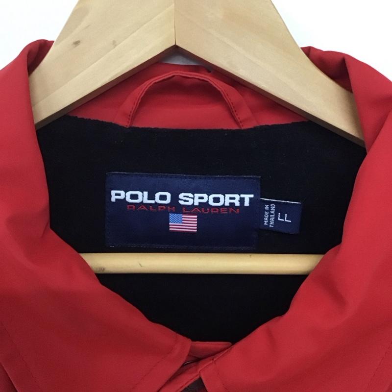 ポロスポーツラルフローレン POLOSPORT ジャケット、上着 ジャンパー、ブルゾン カラージャケット アウター 前ボタン LL ロゴ、文字 赤 / レッド /  メンズ USED 古着 中古 10140749