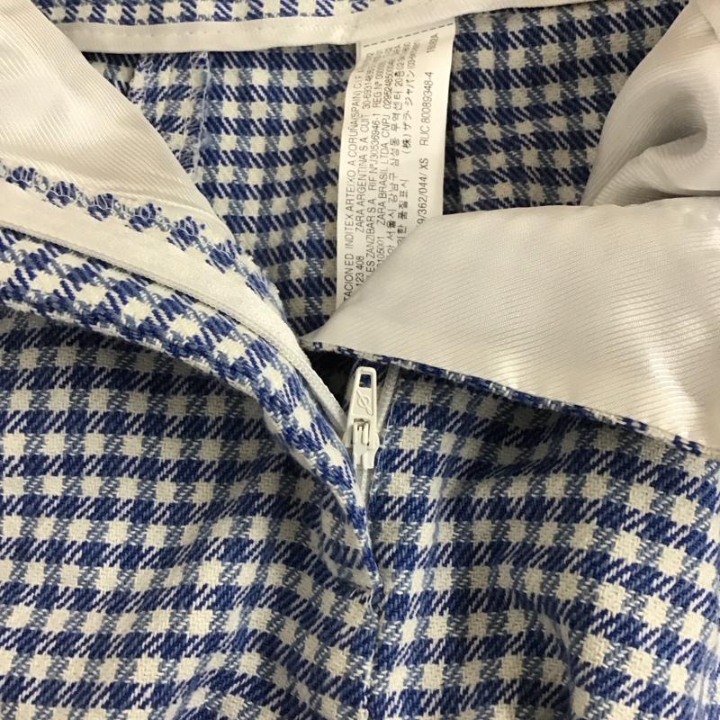 ザラ ZARA パンツ ショートパンツ 2059 362 044 XS チェック 白 / ホワイト / X 青 / ブルー / X 水色 / ライトブルー /  レディース USED 古着 中古 10129203