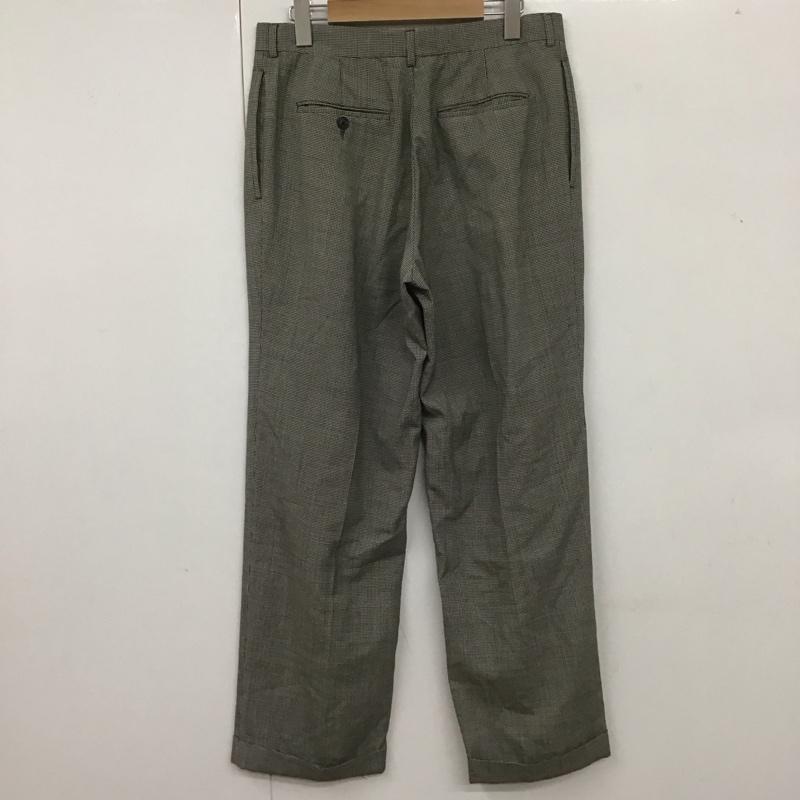 古着 USED パンツ スラックス Corbin 80s 90s スラックス ワイドパンツ カジュアルパンツ 千鳥格子 白 / ホワイト / X 黒 / ブラック /  メンズ USED 古着 中古 10106548