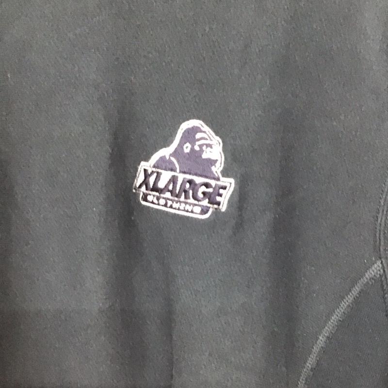 チャンピオン Campion トレーナー 長袖 長袖トレーナー スウェット クルーネック プルオーバー XLARGE S ロゴ、文字 紺 / ネイビー /  メンズ USED 古着 中古 10142349