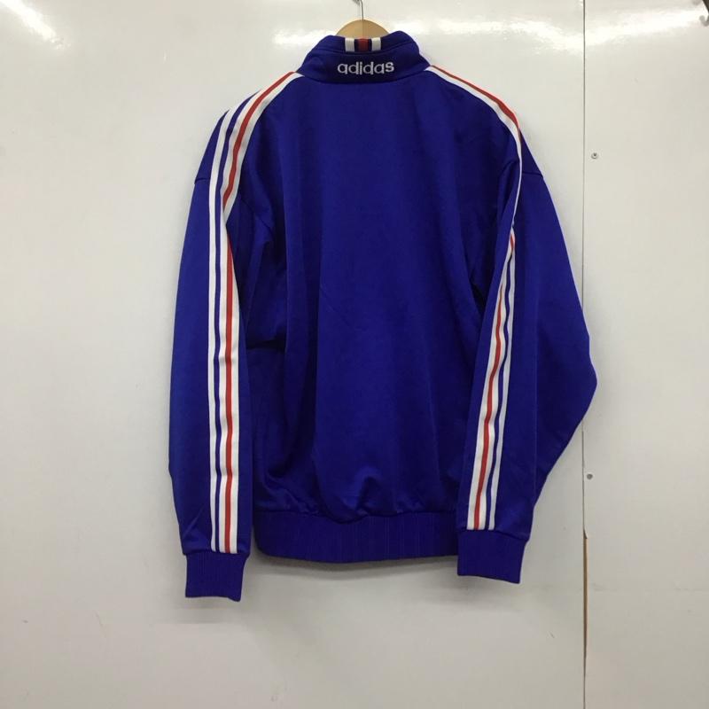 アディダス adidas ジャケット、上着 ジャケット、ブレザー ジップアップジャケット アウター ジャージ 0 ロゴ、文字 青 / ブルー /  メンズ USED 古着 中古 10146479