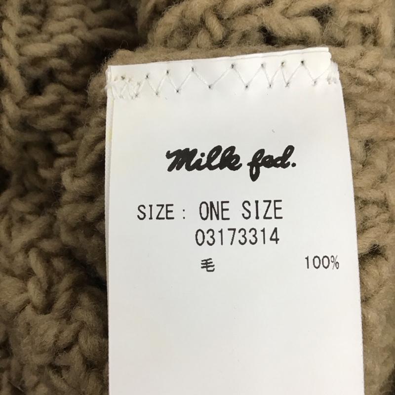 ミルクフェド MILKFED. カーディガン 長袖 長袖ニットカーディガン 前開き ボタン 無地 ベージュ / ベージュ /  レディース USED 古着 中古 10123814
